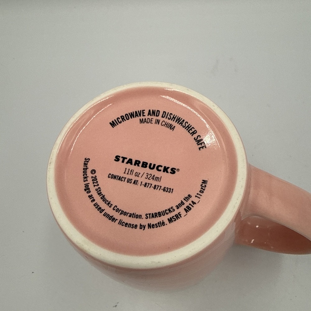 Starbucks Pink Geometric Design Mug Cup 11oz Microwave Dishwasher Safe - Picture 5 of 5